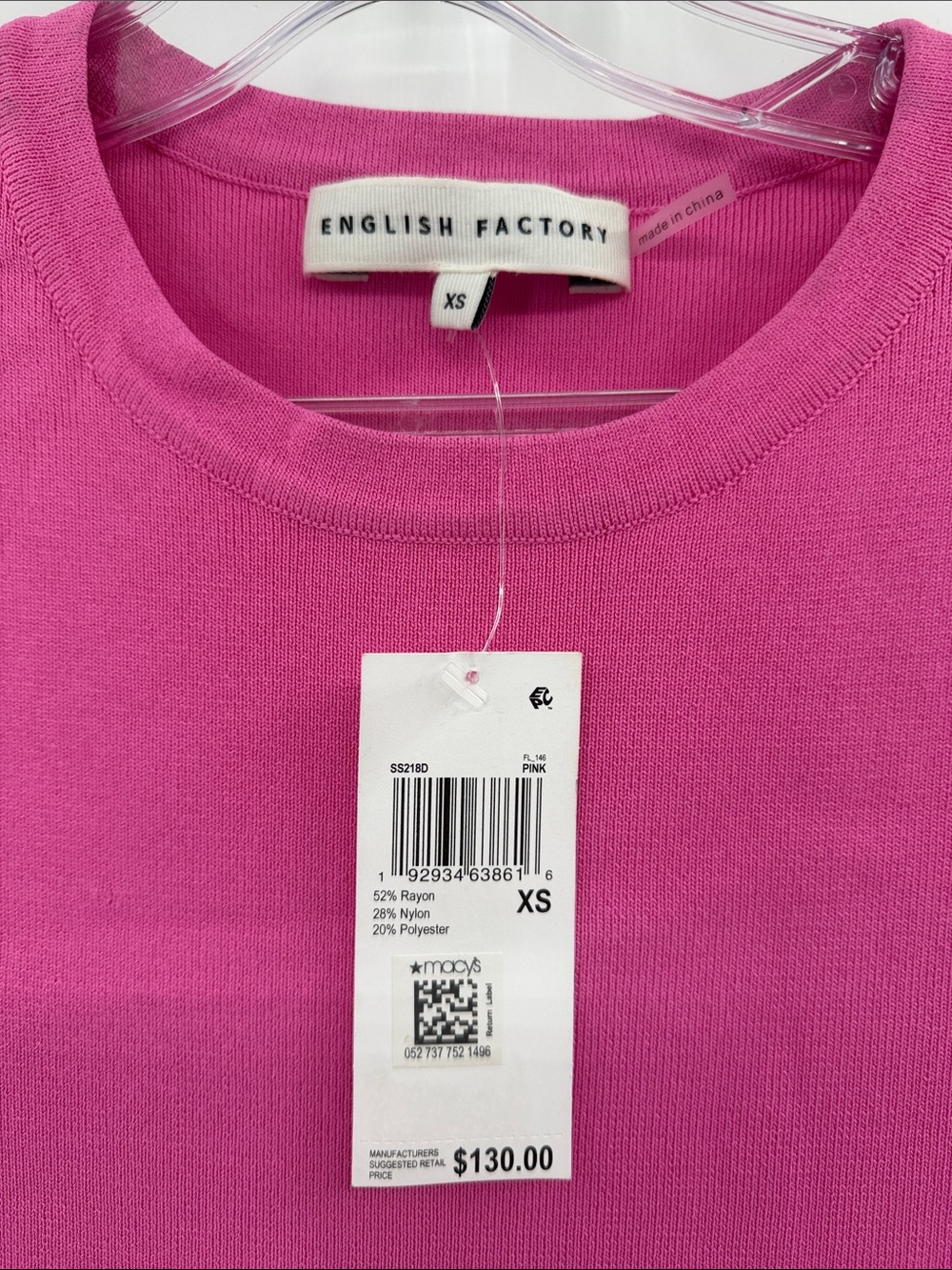 English Factory Women's Pleated Skirt Drop-Waist Dress - Pink/White - XS - NWT - Picture 4 of 8